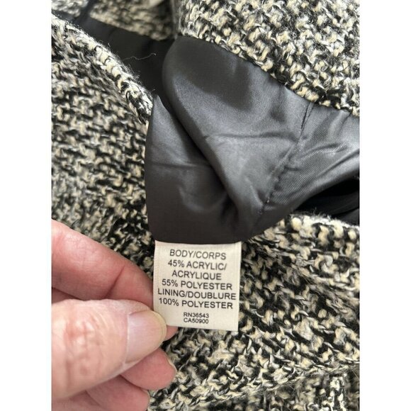 Van Heusen Studio Womens Black Tan Gray White Tweed Pencil Mini Skirt Size 4 - Picture 3 of 7